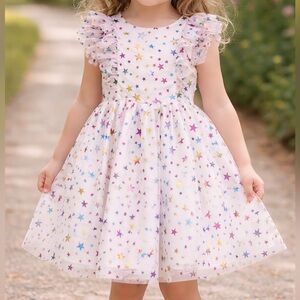 Pastourelle by Pippa and Julie Pink Tulle Star Dress 5